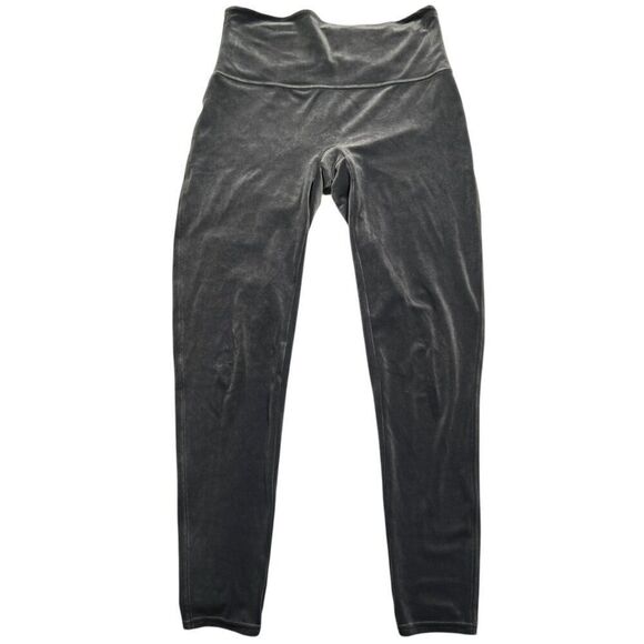 Spanx Womens High-Waisted Velour Leggings Grey Size 1X - Picture 1 of 6